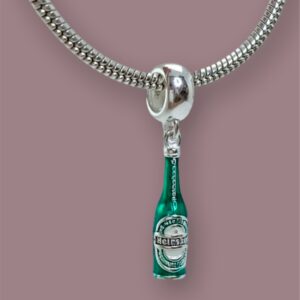 Berloque Cerveja Heineken em Prata 925