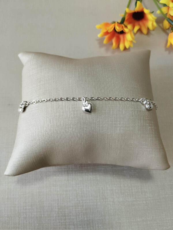 Pulseira Coração em Prata 925