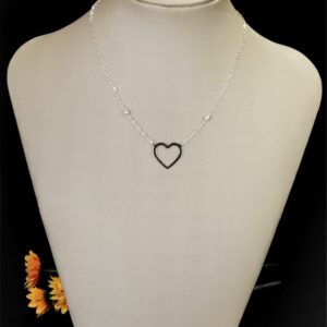 Choker Coração em Prata 925
