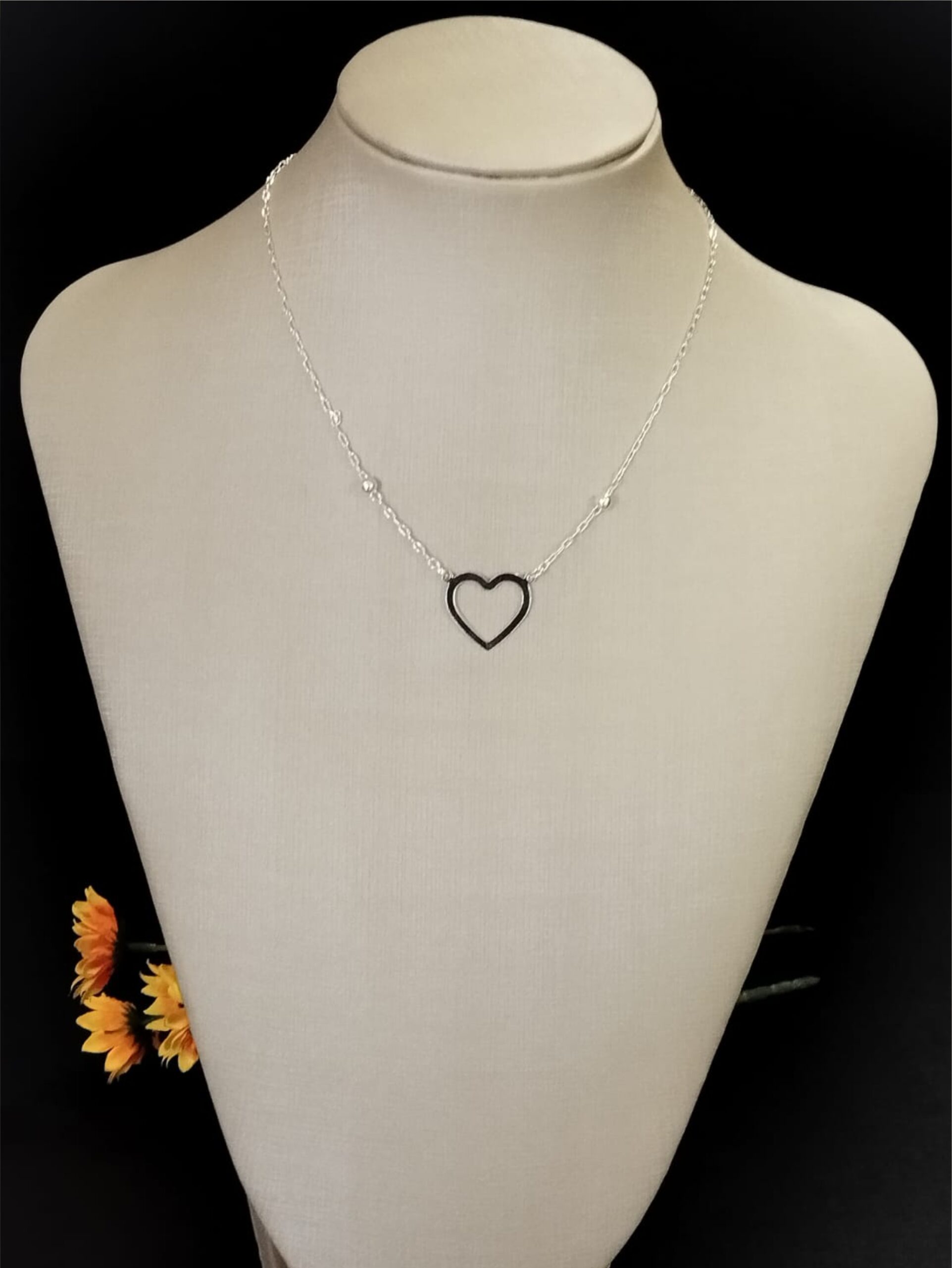 Choker Coração em Prata 925