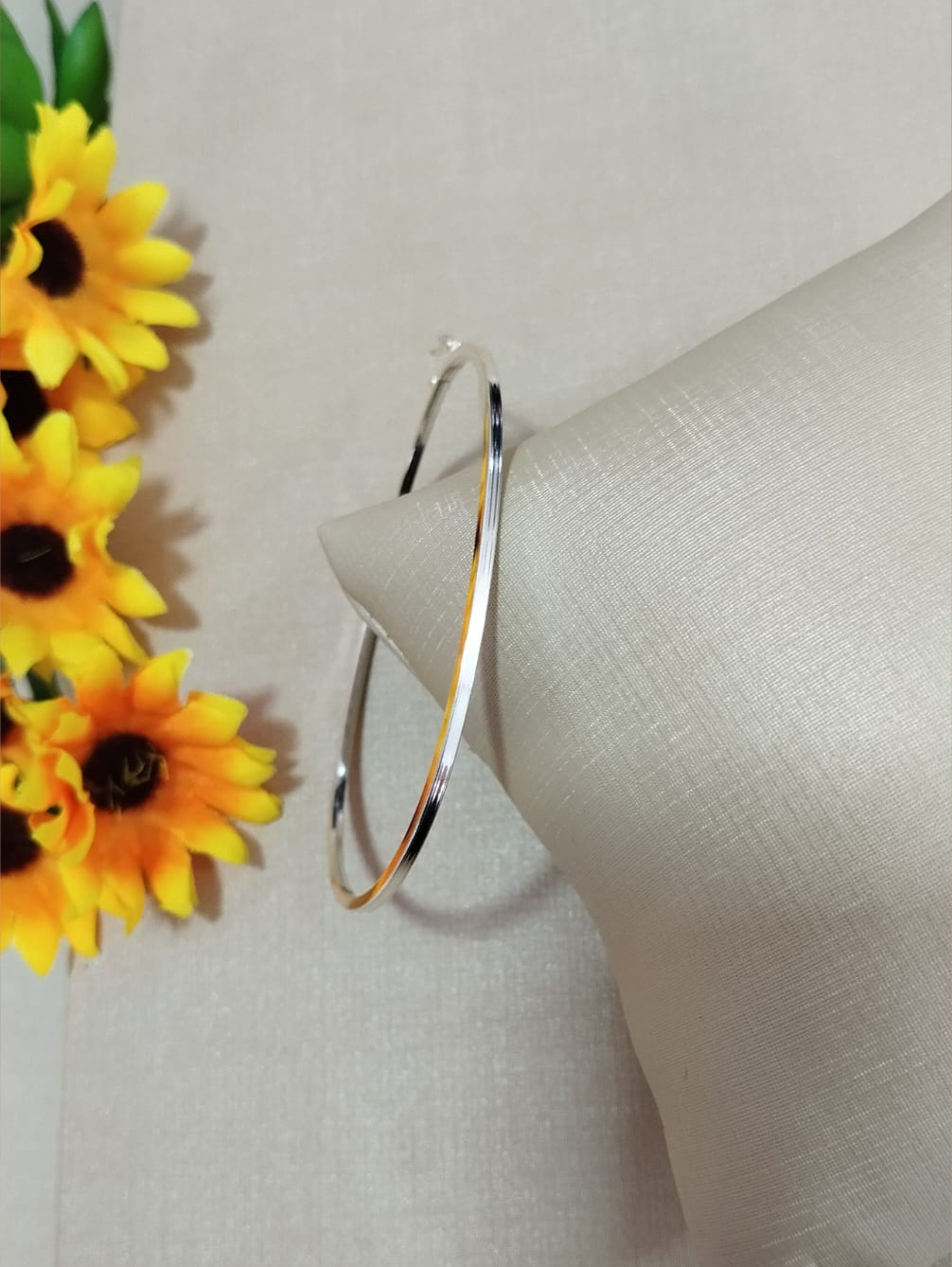 Bracelete Fio Quadrado Fino em Prata 925