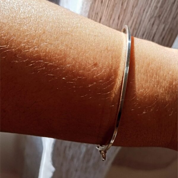 Bracelete Fio Quadrado Fino em Prata 925 - Image 2