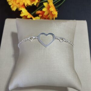 Pulseira Coração em Prata 925