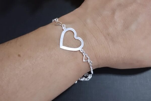 Pulseira Coração em Prata 925 - Image 3