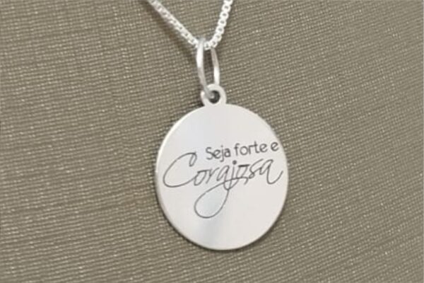 Colar Seja Forte e Corajosa em Prata 925 - Image 3