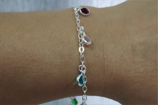 Pulseira Zircônia Colorida em Prata 925 - Image 3