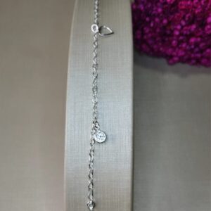 Pulseira Coração e Zircônia em Prata 925