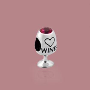 Berloque Taça de Vinho em Prata 925
