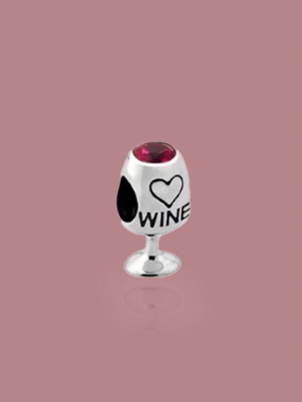 Berloque Taça de Vinho em Prata 925