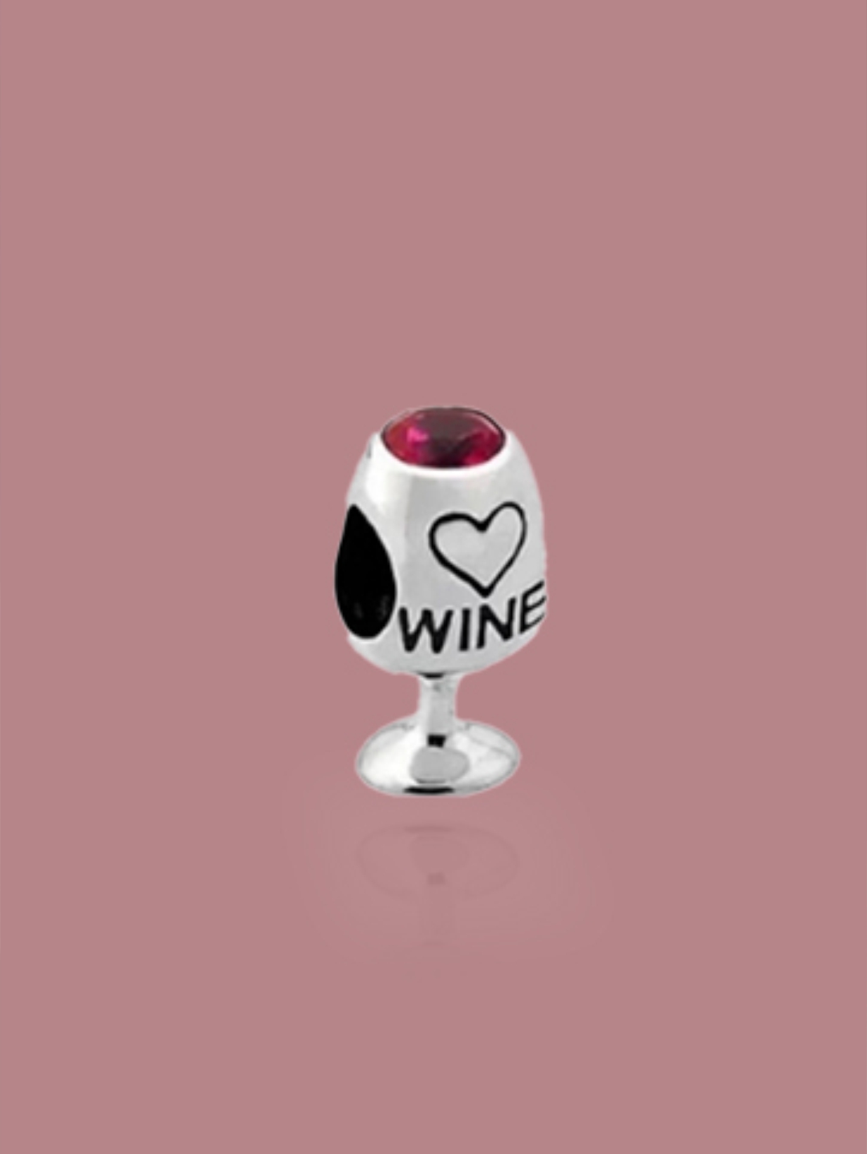 Berloque Taça de Vinho em Prata 925