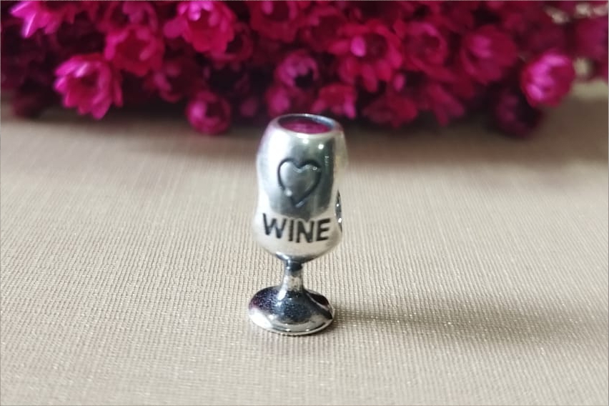 Berloque Taça de Vinho em Prata 925 - Imagem 3